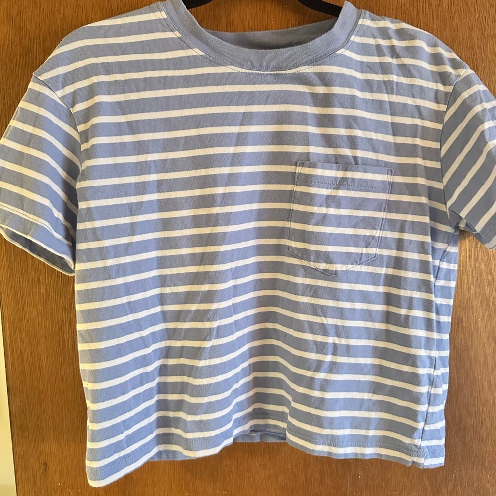 Madewell Periwinkle Striped Top